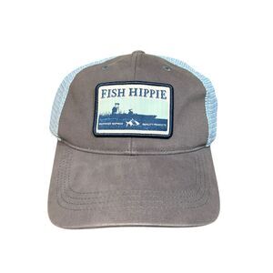 Fish Hippie Brown and Blue Trucker Hat